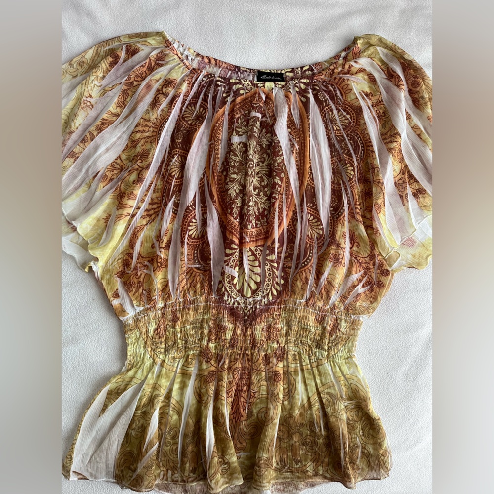 SEDUCTIONS OFF THE SHOULDER CINCHED TOP